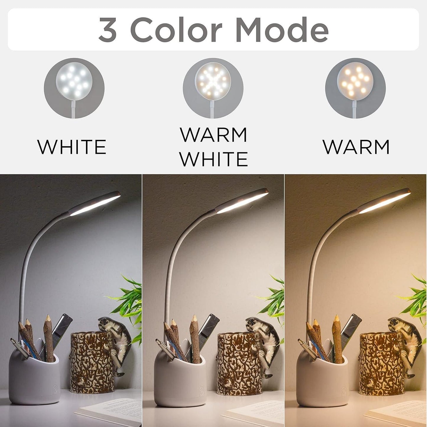Study Table Lamp with Pen Holder