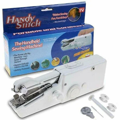 Stitch Handheld Cordless Portable White Sewing Machine